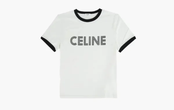 Celine Loose T-Shirt Jersey Dirty White Black