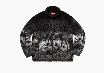 Supreme Wolf Fleece Jacket Black