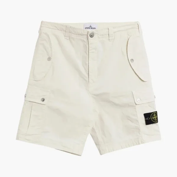 Stone Island Stretch Ripstop Shorts Ivory
