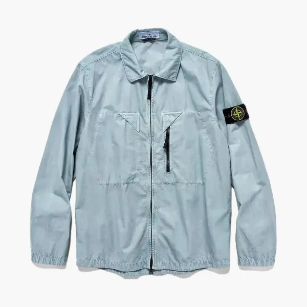 Stone Island Old Treatment Overshirt Sky Blue