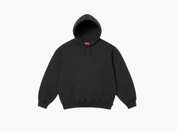 Supreme Frayed Hooded Sweatshirt Black