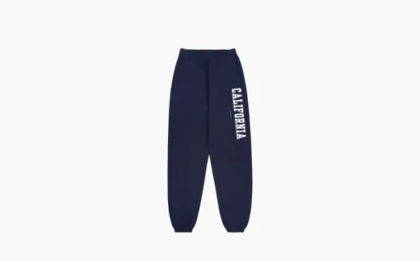Sporty & Rich California Printed Drawstring Pants Blue