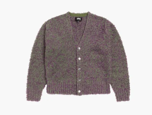Stussy Textured Cardigan Purple/Green