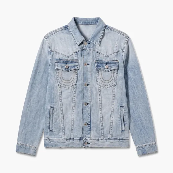 True Religion Denim Trucker Jacket Light Blue
