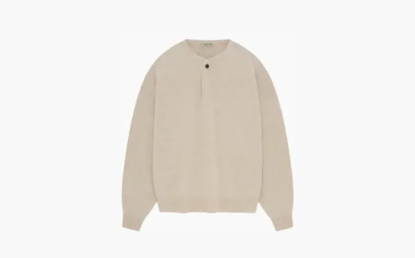 Fear of God Fine Knit Henley Heather Beige