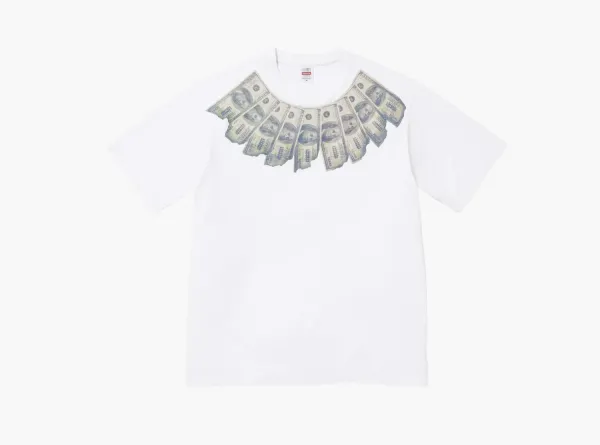 Supreme x MM6 Maison Margiela Money Short-Sleeve Top White