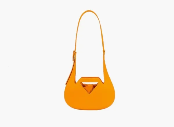 Bottega Veneta Recyclable Rubber Punch Shoulder Bag Tangerine Orange