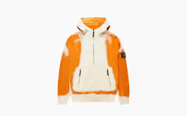 Stone Island Half Zip Hoodie Orange