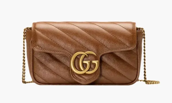 Gucci Gg Marmont Super Mini Bag Brown