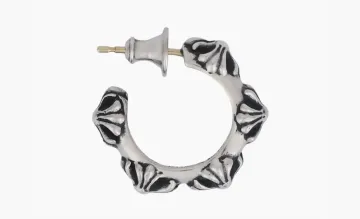 Chrome Hearts Cross Band Hoop Silver