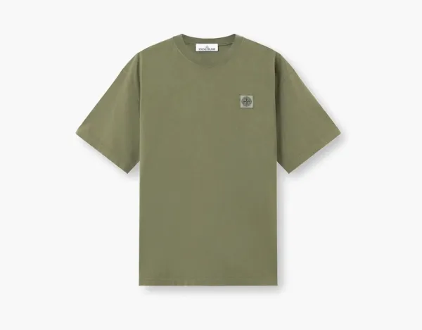 Stone Island Combed Organic Cotton Jersey Military Green