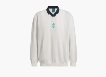 Adidas Originals Rolling Links Long Sleeve Polo Shirt Chalk White