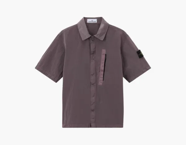 Stone Island Nylon Metal Econyl Overshirt Purple Grey