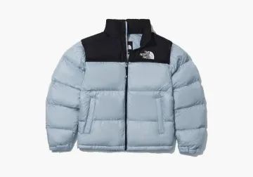 The North Face Logo Nuptse Puffer Jacket Blue