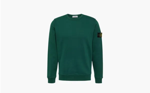 Stone Island Logo-Appliquéd Garment-Dyed Cotton-Jersey Sweatshirt Green