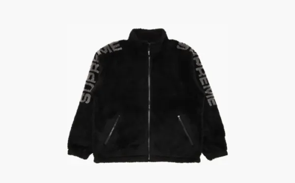 Supreme Shoulder Logo Fleece Jacket Black