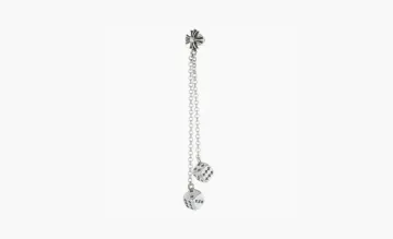 Chrome Hearts Double Dice Silver Earring Silver