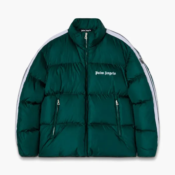 Palm Angels Classic Track Down Jacket Green