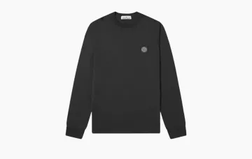  Stone Island Combed Organic Cotton Long-Sleeve T-Shirt Black