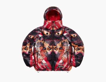 Supreme Reversible Featherweight Down Puffer Jacket Red