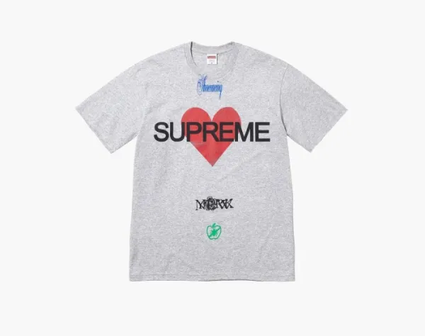 Supreme Announcing Tee Heather Grey