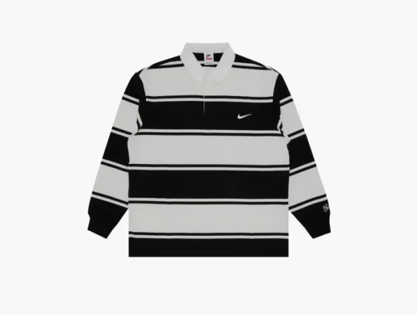 Supreme x Nike Stripe Rugby Black