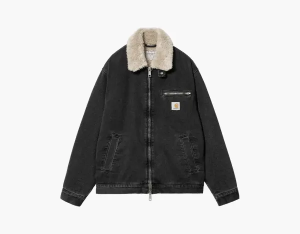Carhartt WIP Detroit Fur Collar Jacket Washed Black