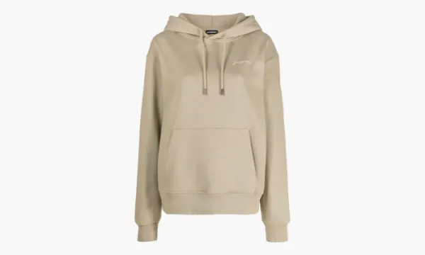 Jacquemus Le Sweatshirt Brode Embroidered Logo Hoodie Dark Beige