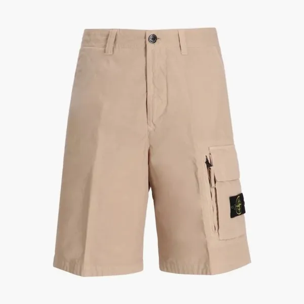 Stone Island Bermuda Cargo Shorts Beige