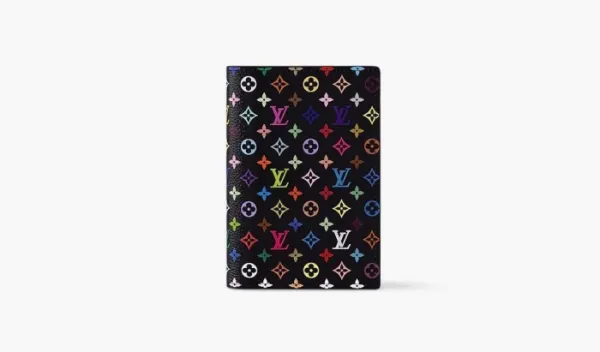 Louis Vuitton x Takashi Murakami Passport Cover Monogram Canvas Multicolore Noir