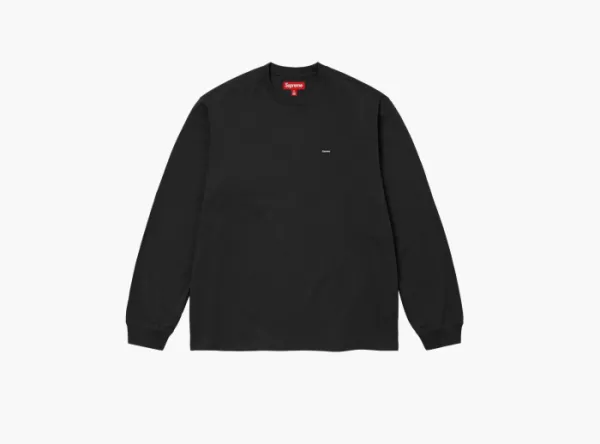 Supreme Small Box L/S Tee Black