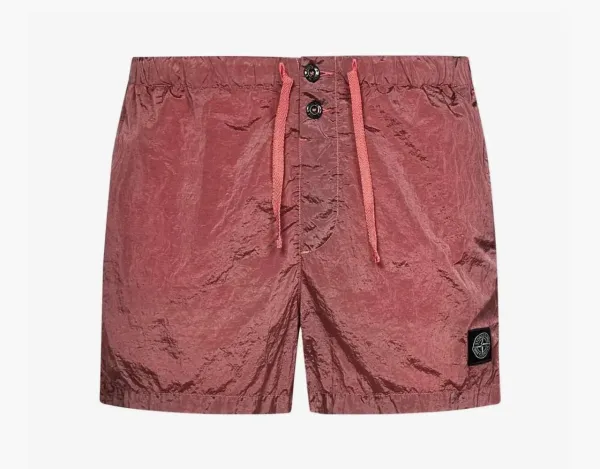 Stone Island Drawstring Metal Swimming Trunk Pink