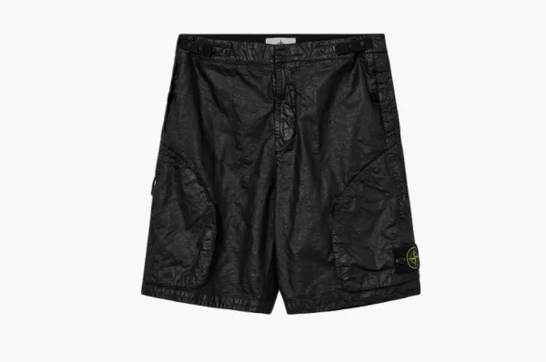 Stone Island Nylon Metal Watro-TC Cargo Shorts Black
