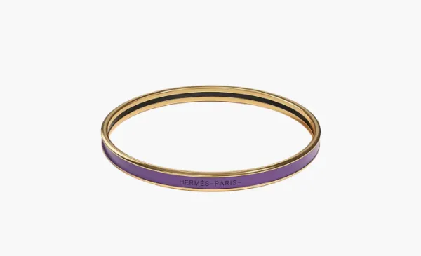 Hermès Enamel Bangles Unisex Purple