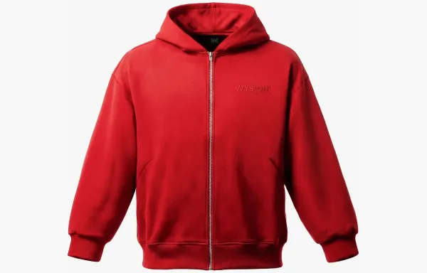 WYSION ZIP HOODIE CARMINE RED