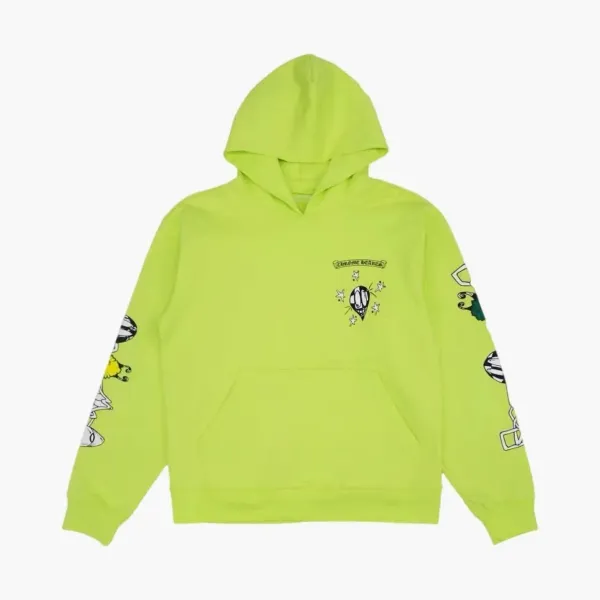 Chrome Hearts Matty Boy Link Hoodie Lime Green