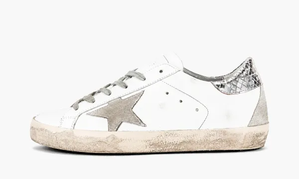 Golden Goose Superstar WMNS White Silver Heel