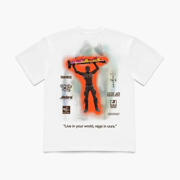 Travis Scott Cactus Jack Rage In Ours Tee White