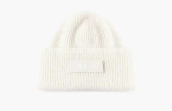 Jacquemus Le Bonnet Gros Grain Beanie White