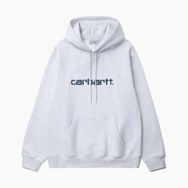 Carhartt WIP Logo Hooded Sweatshirt White