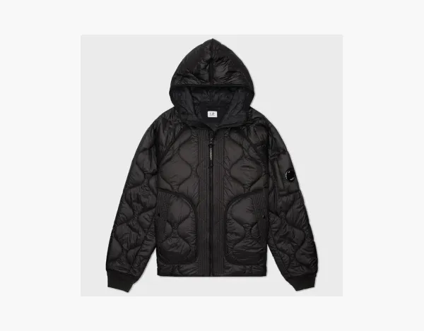 C.P. Company Liner Hooded Padded Jacket Black