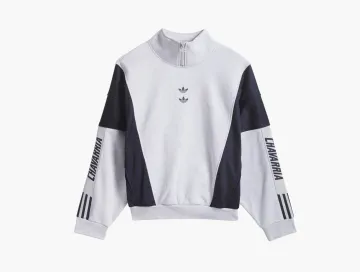 Adidas Originals x Willy Chavarria Watsonville Mockneck Sweater Light Grey Heather/Legend Ink