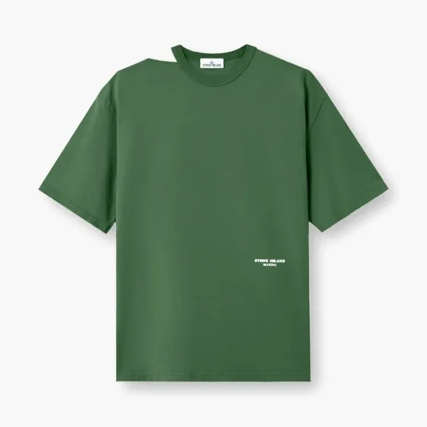 Stone Island Marina Combed Organic Cotton T-Shirt Quartz Green