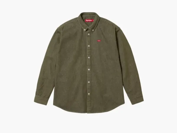 Supreme Small Box Denim Shirt Olive