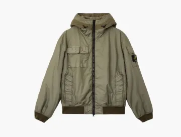 Stone Island Hooded Padded Jacket Military Green