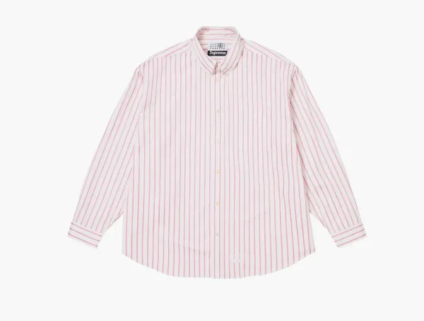 Supreme x MM6 Maison Margiela Stripe Shirt White