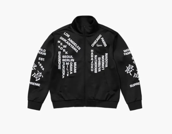 Supreme Worldwide Tricot Track Jacket Black