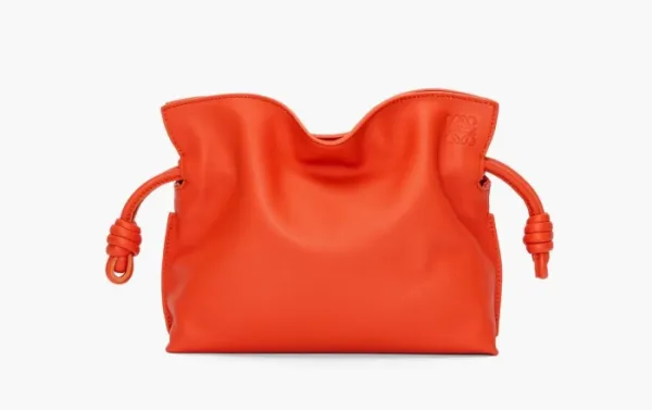 Loewe Mini Flamenco Clutch Calfskin Orange