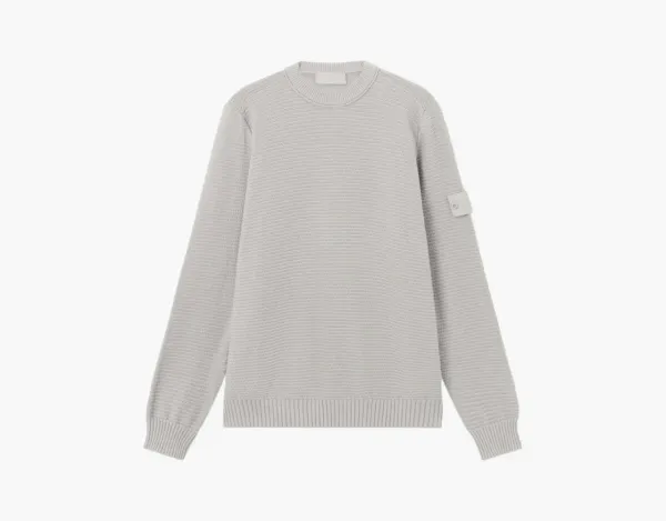 Stone Island Ghost Cotton Cashmere Knit Jumper Dust Grey