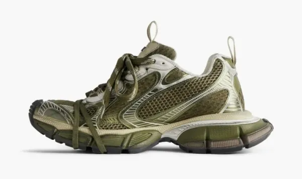 Balenciaga 3XL Sneaker Worn-Out - Dark Green Light Beige